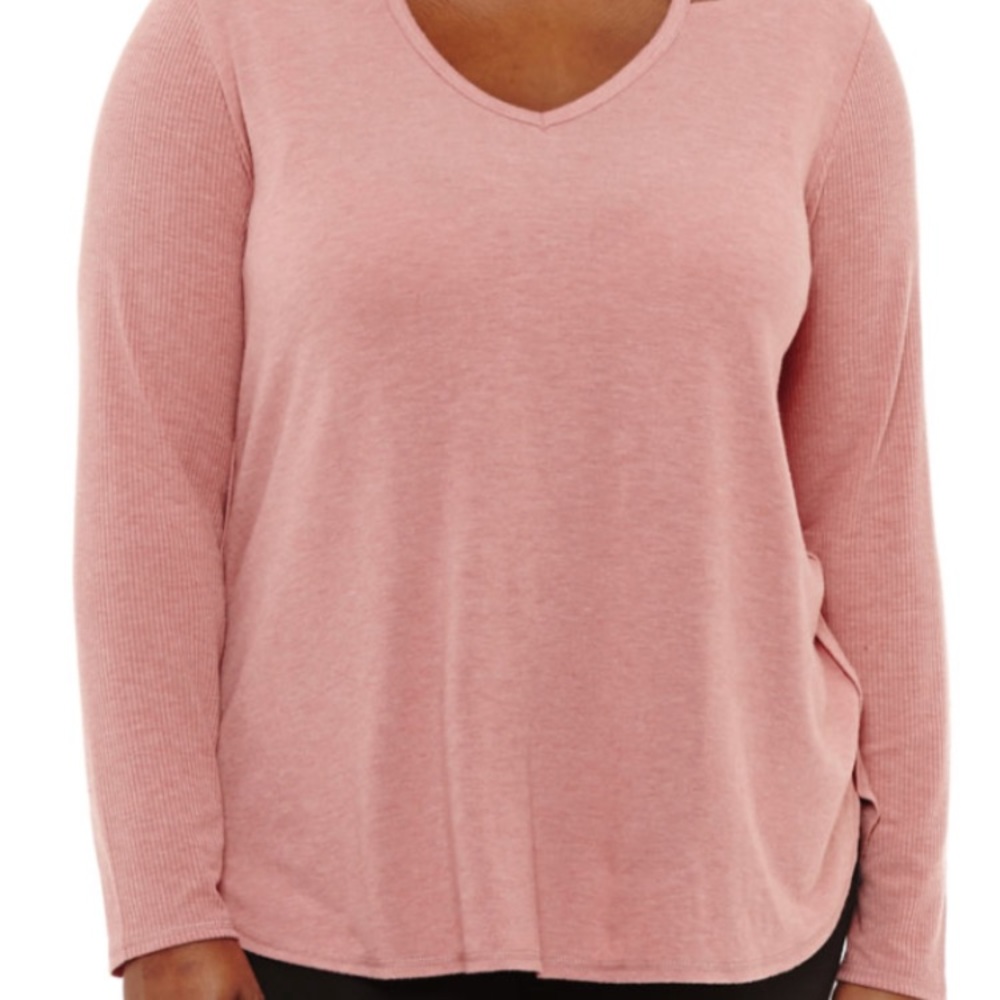 🔥🔥Soft Cutout Neckline Top - Gentle Rose - Picture 4 of 4